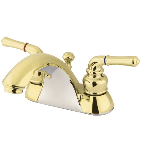 Naples, 4 Centerset Bathroom Faucet, Polished Brass